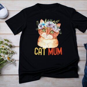 Cat Mum Shirt, Cute Graphics Cat Mum Shirt, Gift for Cat Lovers